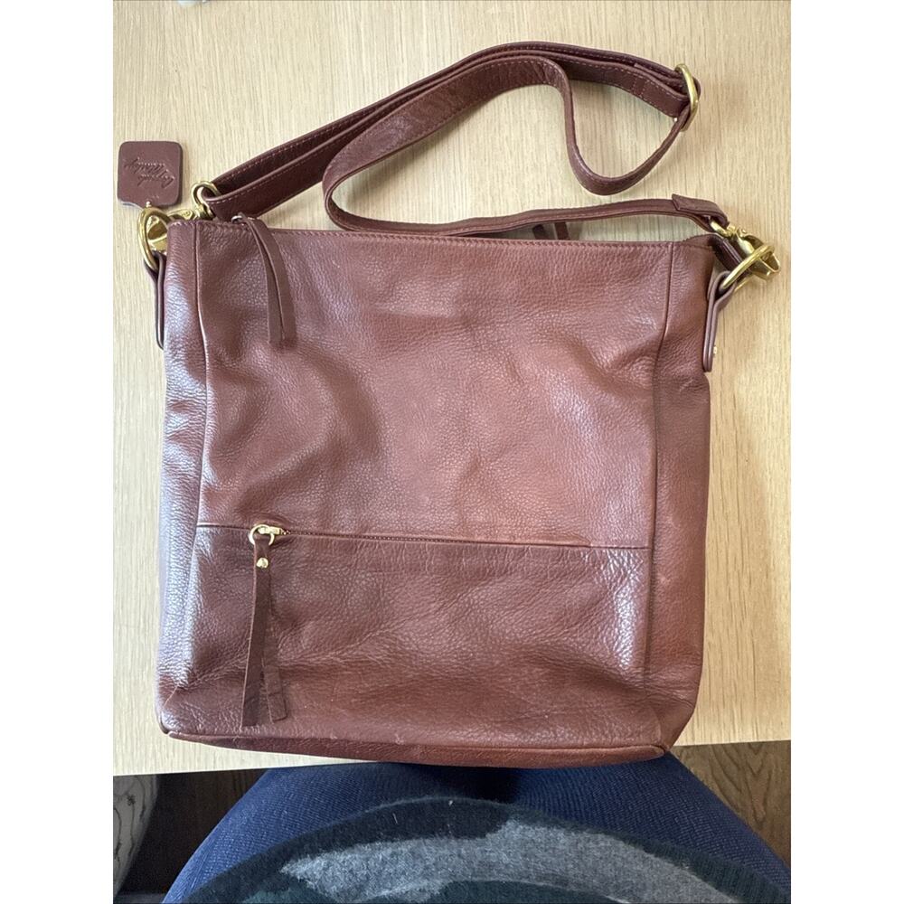 OSGOODE MARLEY PIPER HOBO Crossbody Zipper Purse Brandy Color - Picture 9 of 10